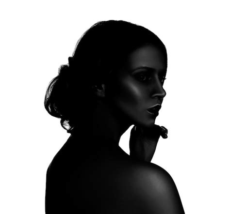 Premium Photo High Contrast Black And White Portrait Of Beautiful