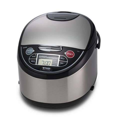 Tiger Corporation Cup Micom Rice Cooker With Food Steamer In White