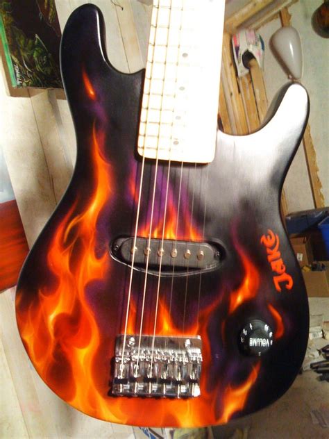True Fire Custom Painted Guitar For Jake Dallas Airbrush Guitar