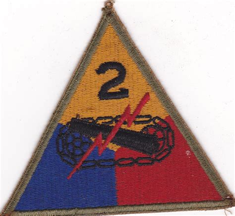 Original Us Army Wwii 2nd Armor Division Patch