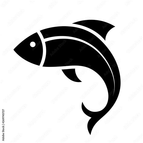 Fish Icon Black