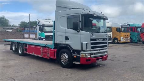 For Sale 2002 Scania 114380 R Cab Sleeper 26t 6x2 Flatbed Dixon