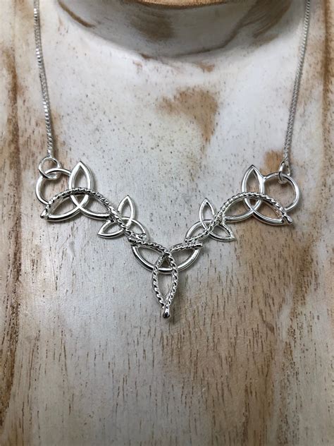 Celtic Trinity Knot Necklace In Sterling Silver Handmade Necklaces