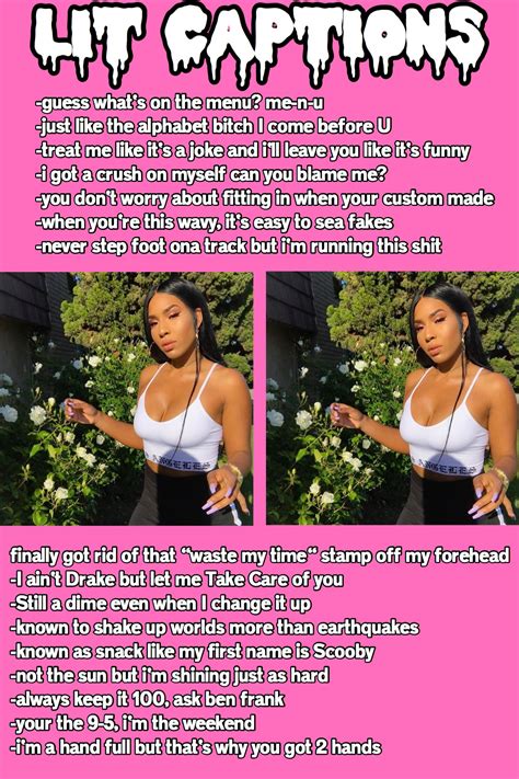 Lit captions selfie captions picture captions captions sassy best captions for pictures cute insta captions caption lyrics caption quotes instagram picture quotes camera tricks | camera tricks avoid camera shake camera shake or blur is something that can plague any photographer and here are some ways to avoid it. ♡follow @darkskinqueens_only for more pins ta get you ...