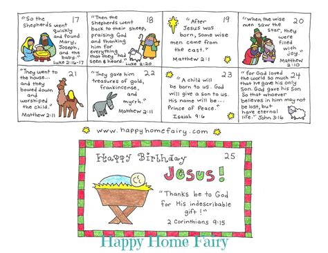 Bible Verse Advent Countdown For Kids Free Printable Happy Home Fairy