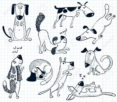 Doodles With Cute Dogs Фото со стока 19829002 Dog Vector Dog