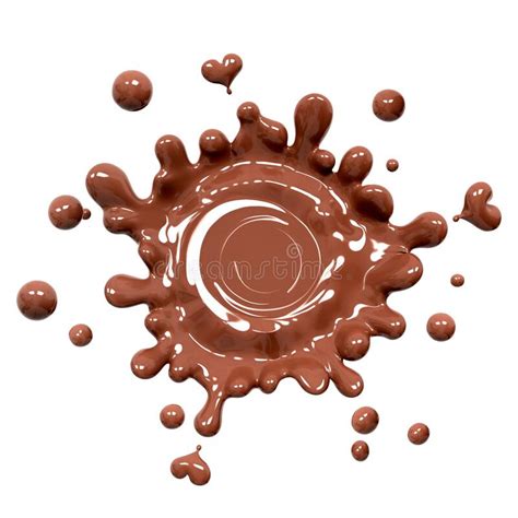 Splash Of Hot Chocolate Blob Sauce Or Syrup Drop And Splatter Cocoa