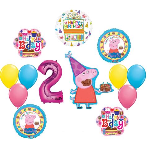 Peppa Pig 2nd Birthday Party Balloon Supplies And Decorations Kit
