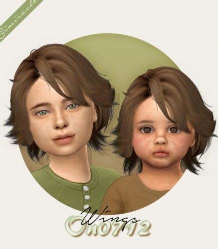Wings On0712 Hair For Kids And Toddlers By Simiracle For The Sims 4