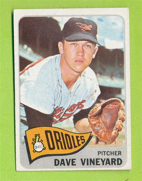 1965 Topps Dave Vineyard 169 Baltimore Orioles Dc Ebay