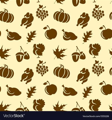 Thanksgiving Seamless Pattern Royalty Free Vector Image