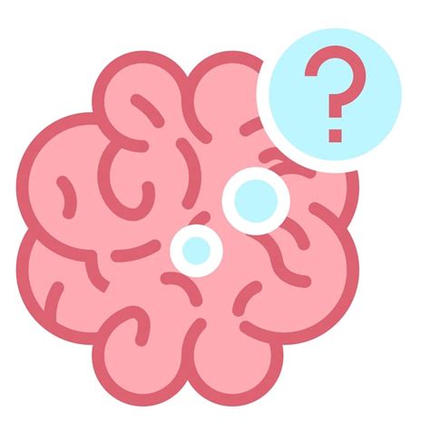 Premium Vector Brain Icon With Question Mark Problem Solving Mind