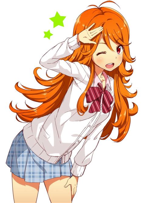 Orange Haired Anime Girl With Red Eyes Hair Trends 2020 Hairstyles