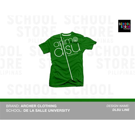 Dlsu Line Shirt De La Salle University Green Archers Shirt For Men