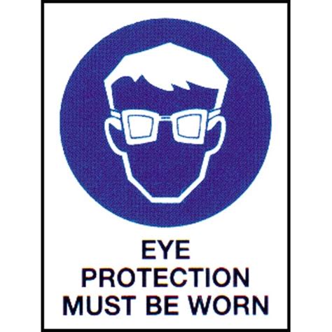 Bronson Sign Eye Protection Must Be Worn Metal 225 X 300 Mm Each