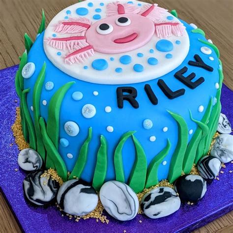 Axolotl Birthday Cake