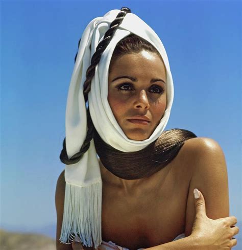 Daliah Lavi Wearing A White Headscarf Photograph By John Cowan Pixels