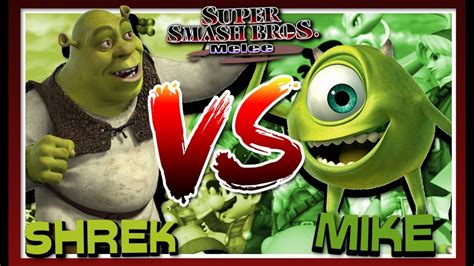 Shrek Vs Mike Wazowski Super Smash Bros Melee Modification Youtube