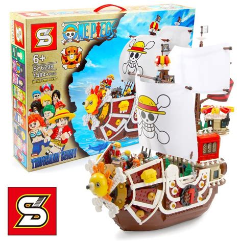 1484pcs Sembo Sy6298 One Piece Thousand Sunny Big Pirate Ship Building