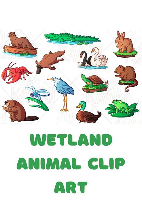 Wetland Animals Clip Art