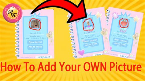 How To Add Your Own Picture To The New Royale High Journal How To