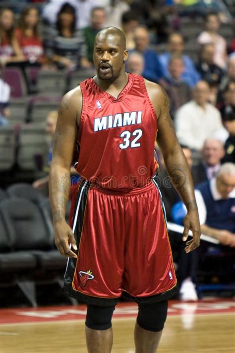 Shaquille O Neal Looks Large Shaquille O Neal Of The Miami Heat Looks For Play AFF Miami