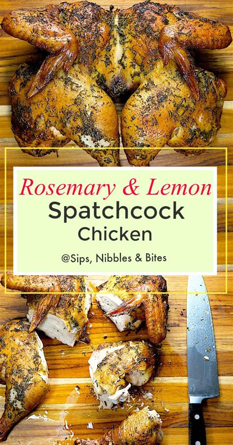Rosemary Lemon Spatchcock Chicken Spatchcock Chicken Grilling Recipes Food Recipes