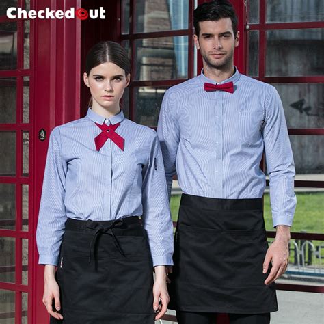 2017 Fall Collection Hotel Waitress Waiter Shirt Uniforms Tianex