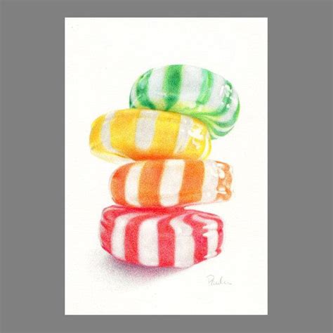 Balancing Act Print Of A Colored Pencil Drawing Realistic Candy Art