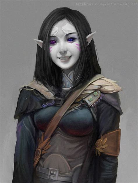 pn elf female elf concept art characters character portraits