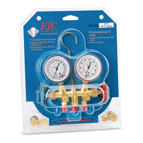R134a Brass Manifold Gauge Set With Quick Coupler Fjc 6715