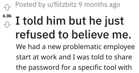 Employee Was Told To Give A Grumpy New Co Worker An Obscene Password