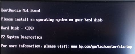 Fix Boot Device Not Found Hard Disk F Error
