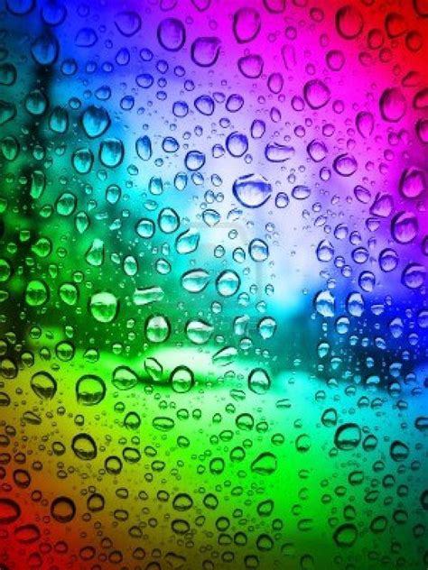 Rain Drops On Glass Color Rain Drops Rainbow Rainbow