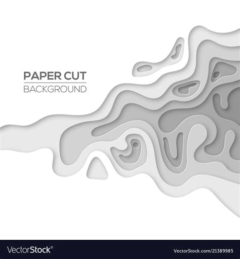 Modern Paper Cut Art Design Template Royalty Free Vector