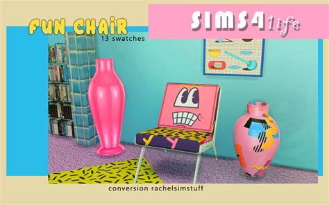 Sims41ife New Recolor Fun Chair Conversion Rachelsimstuff