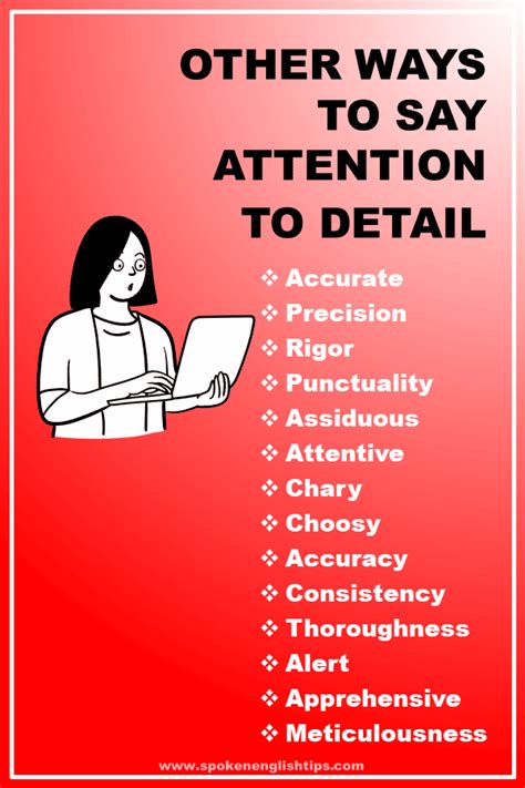 Other Ways To Say Attention To Detail Spokenenglishtips