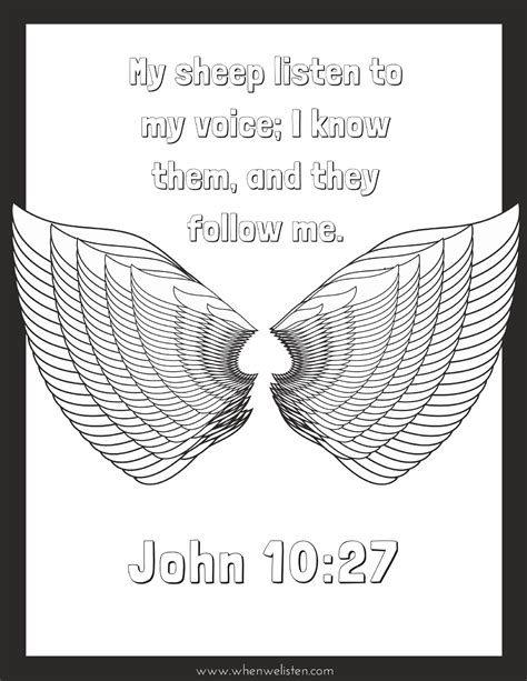 John 10 27 Coloring Pages Quote Coloring Pages Kids Coloring