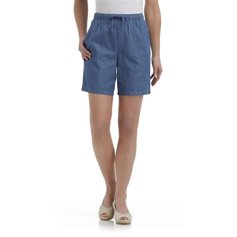 Basic Editions Womens Chambray Shorts