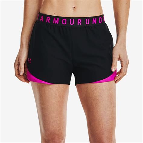 Under Armour Womens Play Up Shorts 30 Black Meteor Pink Meteor Pink Womens Shoes
