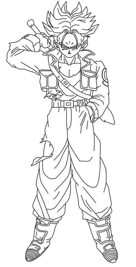 Trunks from dragon ball z coloring page. Trunks Coloring Pages at GetColorings.com | Free printable ...