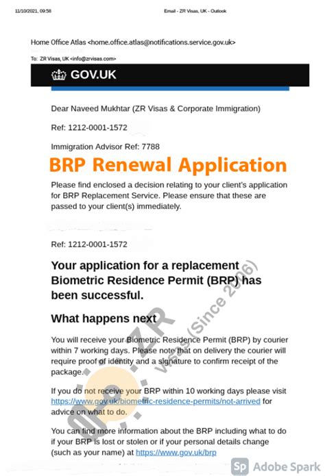 Renew Replace Or Lost Brp Card Uk Residence Card Zr Visas