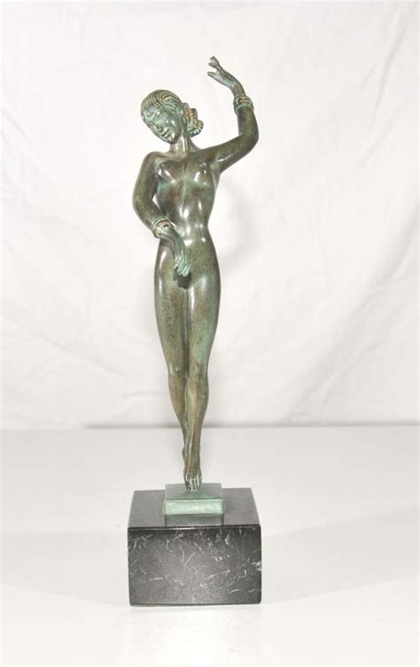 Rosenthal art deco figurine (item #864889, detailed views). Antique Art Deco Bronze Dancer Figurine Signed Guerbe Original