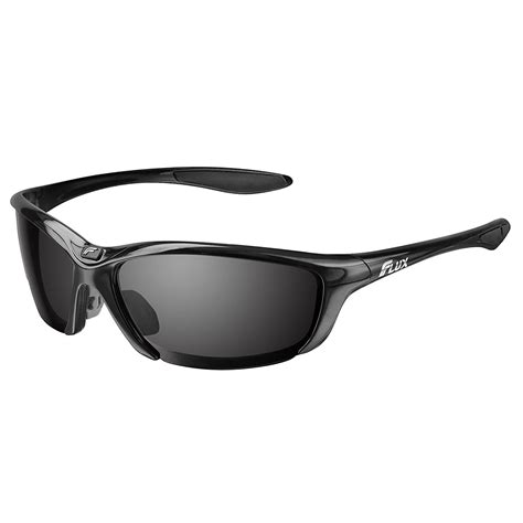 flux polarized sports sunglasses with anti slip function and light frame for