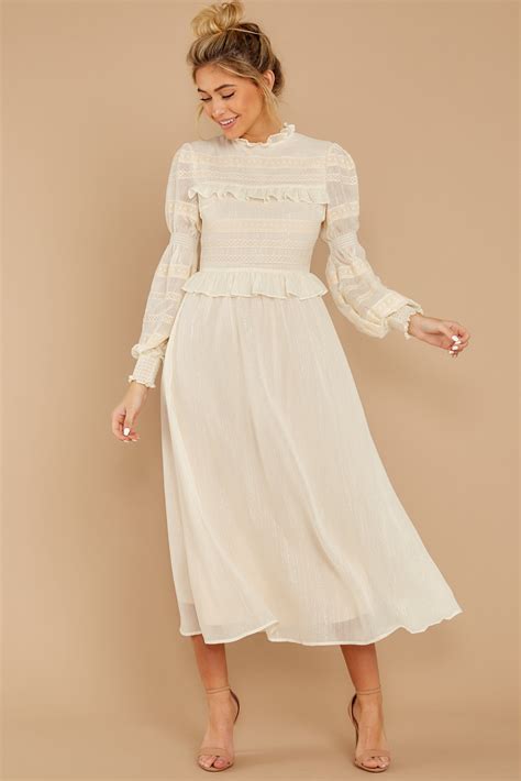 Simply Wishing For Ivory Midi Dress Dresses Ivory Midi Dresses