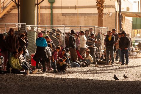 in el paso border patrol keeps families under a bridge in photos pacific standard