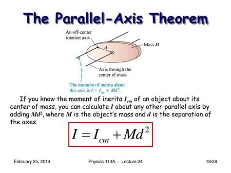 PPT - Physics 114A - Mechanics Lecture 24 (Walker: Ch. 10.4-6) Rotational Inertia February 25 ...