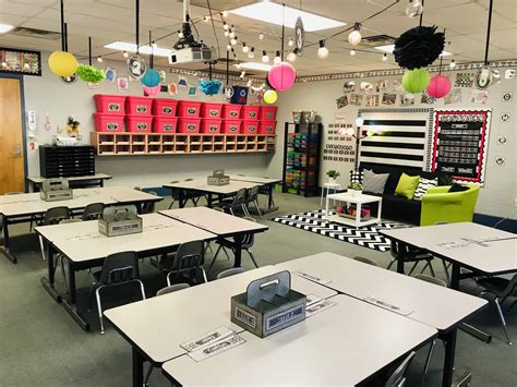 Classroom Reveal Farmhouse Flair Neon Tile Classroom Decor Hollie Griffith