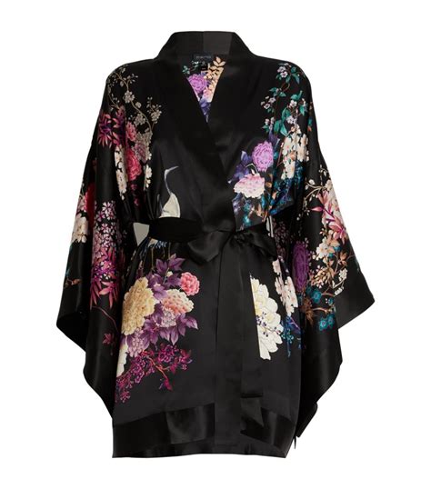 Meng Silk Floral Short Kimono Harrods Us