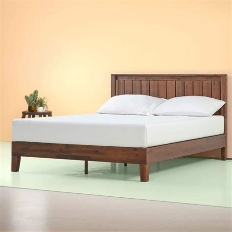 Amazon Com Zinus Vivek Inch Deluxe Wood Platform Bed With Headboard No Box Spring Needed